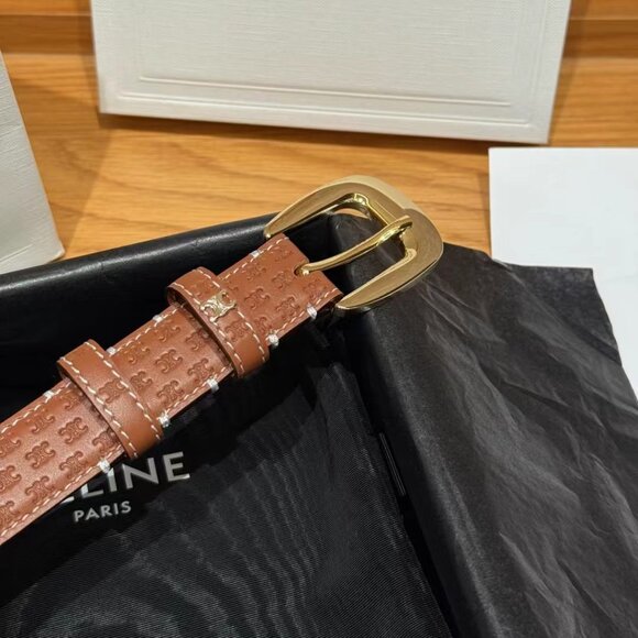 CELINE Medium Belt 90cm - Tan - With Box & Dust Bag - Picture 2 of 7